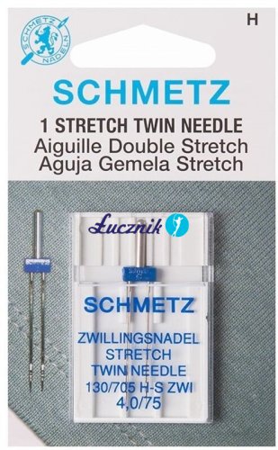 Schmetz dvojjehla 130/705 H stretch, rozpich 4mm/75