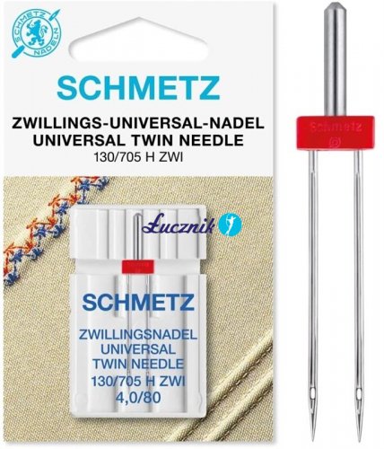 Dvojjehla Schmetz universal 130/705 H, rozpich 4 mm/80