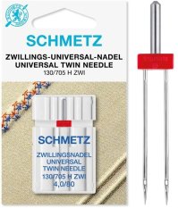 Dvojjehla Schmetz universal 130/705 H, rozpich 4 mm/80