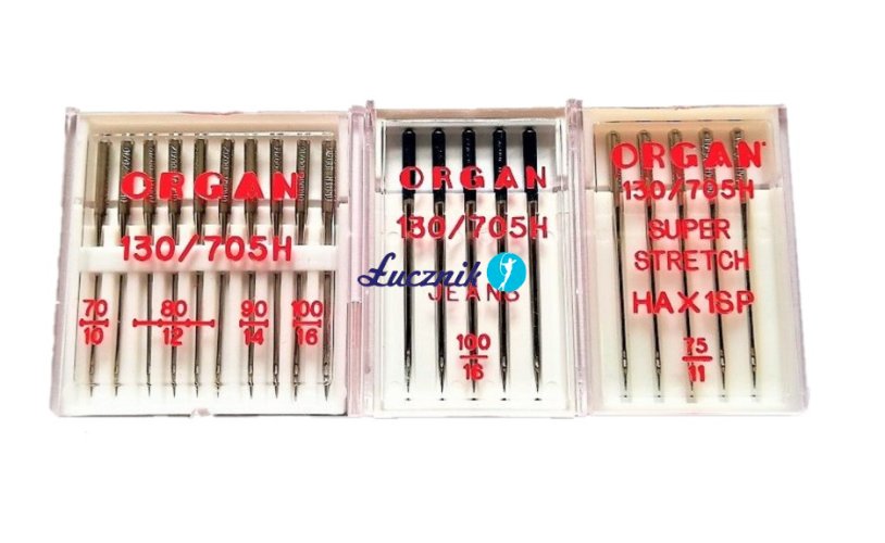 Set jehel ORGAN 130/705 H (univerzal, stretch, jeans)